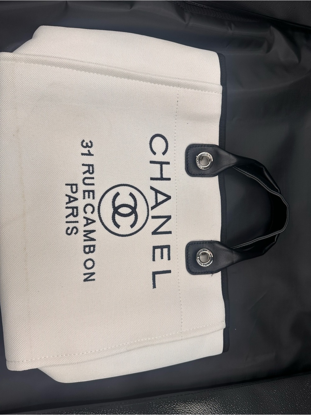 High quality inspo White and Black Canvas Tote Bag - Picture 2 of 12
